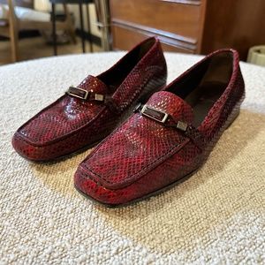 Burgundy Stuart Weitzman Loafers 7N